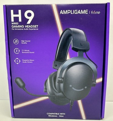 FIFINE AmpliGame H9 Wired Gaming Headset 7.1 Virtual Surround USB New in Box