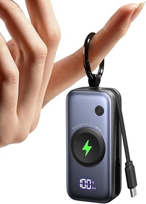 INIU Power Bank, Mini Powerbank für Apple Watch and iPhone mit USB-C Kabel
