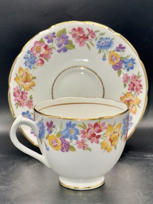 VTG Duchess Assorted Floral Meadowsweet Tea Cup and Saucer Set.