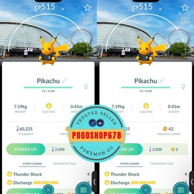 Pokémon PTC Go - Shiny Pikachu Wearing baseball shirt Yomiuri Giants Background 