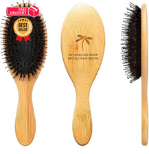 Belula Boar Bristle Hair Brush for Women and 1 Count Pack of 1 , Orange box