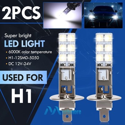 2x H1 LED Headlight Bulbs Conversion Kit High Low Beam Lamp 6000K Super Bright