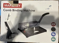 NEW MAKEASY Comb Binder 21-Hole 450 Sheet Punch A4 Letter Binding Machine