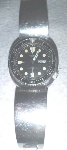 Vintage Seiko 6309-7040 Turtle Dive Watch Mens Automatic Black Steel - Runs