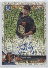 2018 Bowman Draft Chrome Pick Sparkles Refractor 10/71 Jake Wong Auto 0he2