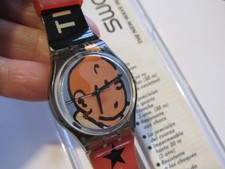 Montre  SWATCH SWISS AG 2003 en boite / LES AVENTURES DE TINTIN