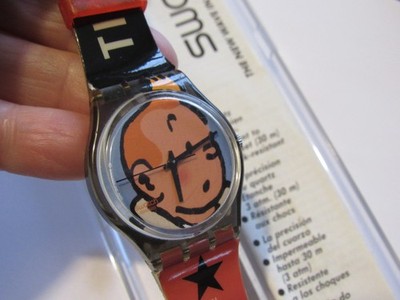 SWATCH SWISS AG 2003 Uhr in Box / DIE ABENTEUER VON TINTIN