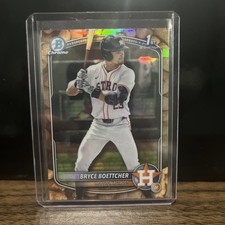 2025 1st Bowman Chrome Bryce Boettcher Snack Pack Peanuts Refractor SSP Astros
