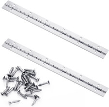 Bisagra Continua Piano 12 Pulgadas 2 Pzas Acero Inoxidable Agujeros Barco Mueble