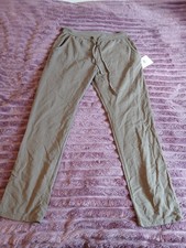 Monique Italy Women?s Casual Jersey Pants Mocha Cotton Blend One Size NWT