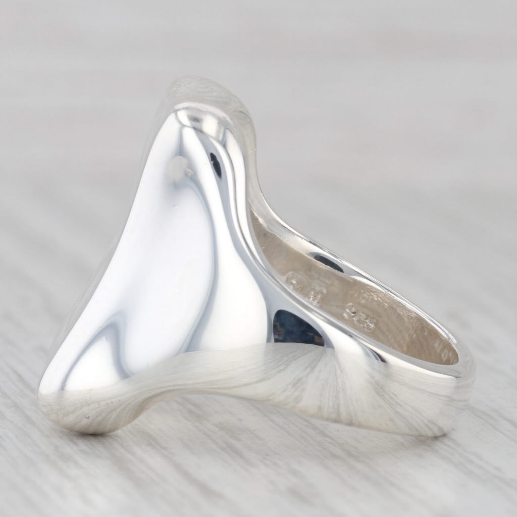 Concave Contoured Statement Ring Sterling Silver … - image 3
