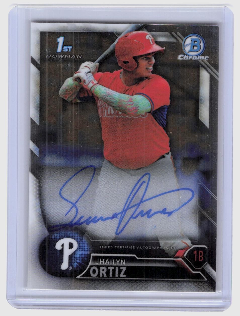 2016 Bowman #CPA-JO Jhailyn Ortiz Chrome Prospect Autographs