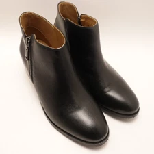 Samuel Hubbard Women's 9 M 'Valencia' Ankle Boot Black Leather Zipper Boots