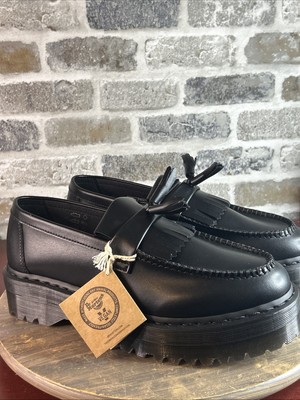 Dr. Martens Adrian Quad Mono Men s Black Platform Vegan Leather Shoes Sz 11