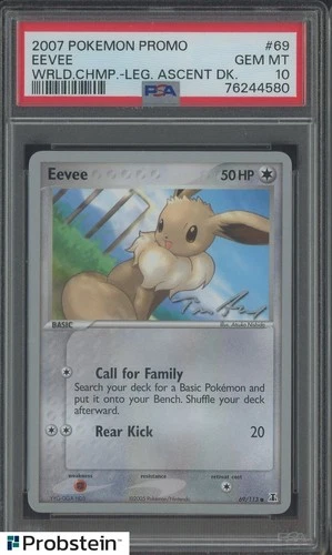 2007 Pokemon Promo  World Championships Legend Ascent Deck #69 Eevee PSA 10