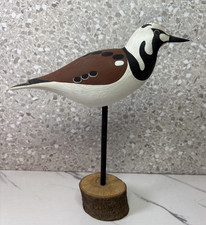 Ruddy Turnstone Shore Bird Decoy Rustic Coastal Folk Art