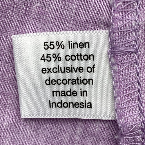 Lane Bryant sz 16 Plus Top Blouse Illusion Collection Purple Linen Blend New NWT - Picture 7 of 8