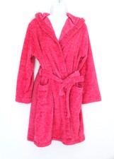 ULTA Plush Fleece Wrap  Tie Hooded Bath Robe Super Soft Knee-Length Women's S/M