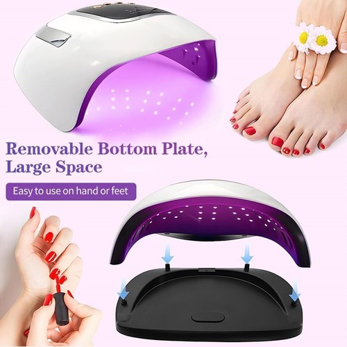 UV LED Nail Lamp 220W Dryer Gel Polish Light Manicure Salon Curing - Picture 3 of 12