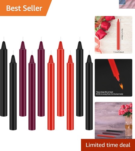 10 Count Low Heat Dripping Candles - Perfect for Indoor Romantic Ambiance