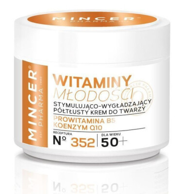 MINCER PHARMA VITAMINS OF YOUTH 50+ N˚352 STIMULATING & SMOOTHING CREAM SEMI-RIC