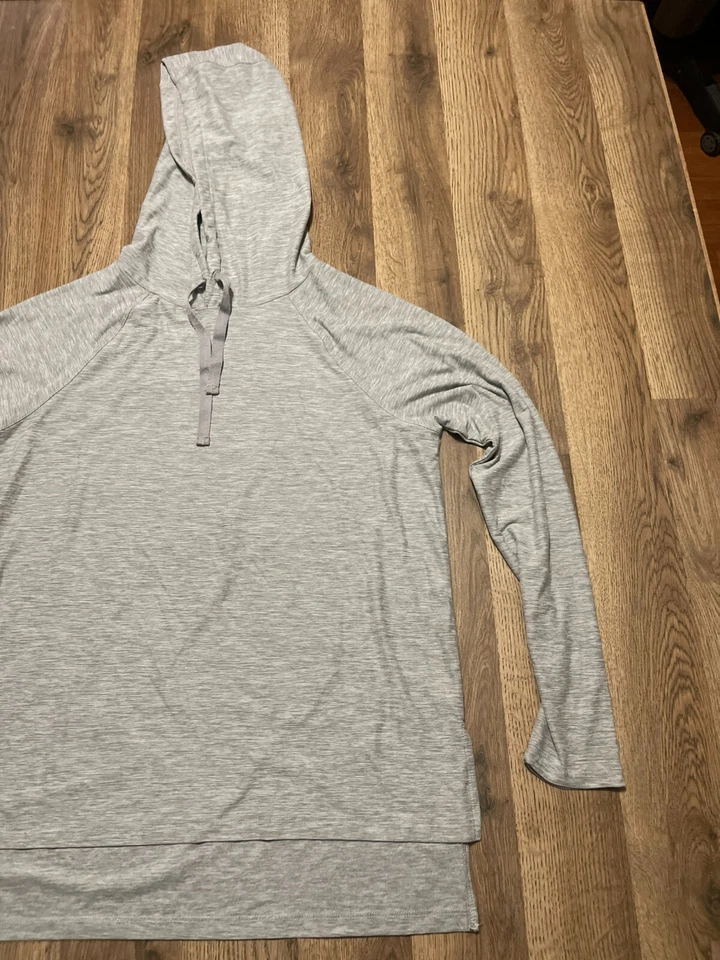 Sudadera con Capucha Kyodan, Para Mujer Talla Grande, Gris, Pullover, Manga Larga Foto 3 de 4