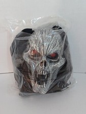 Halloween Costume Blood Skeleton Large Boys 10-12 Hooded Robe Mask Light Up Eyes