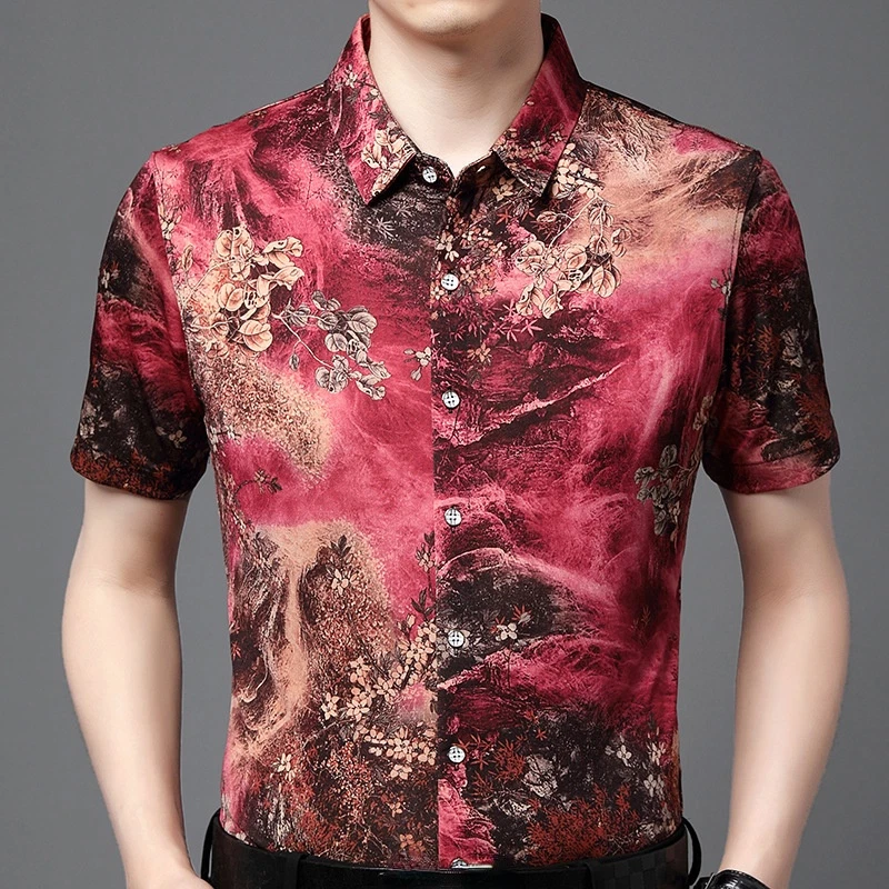Camicie floreali hotsell uomo manica corta