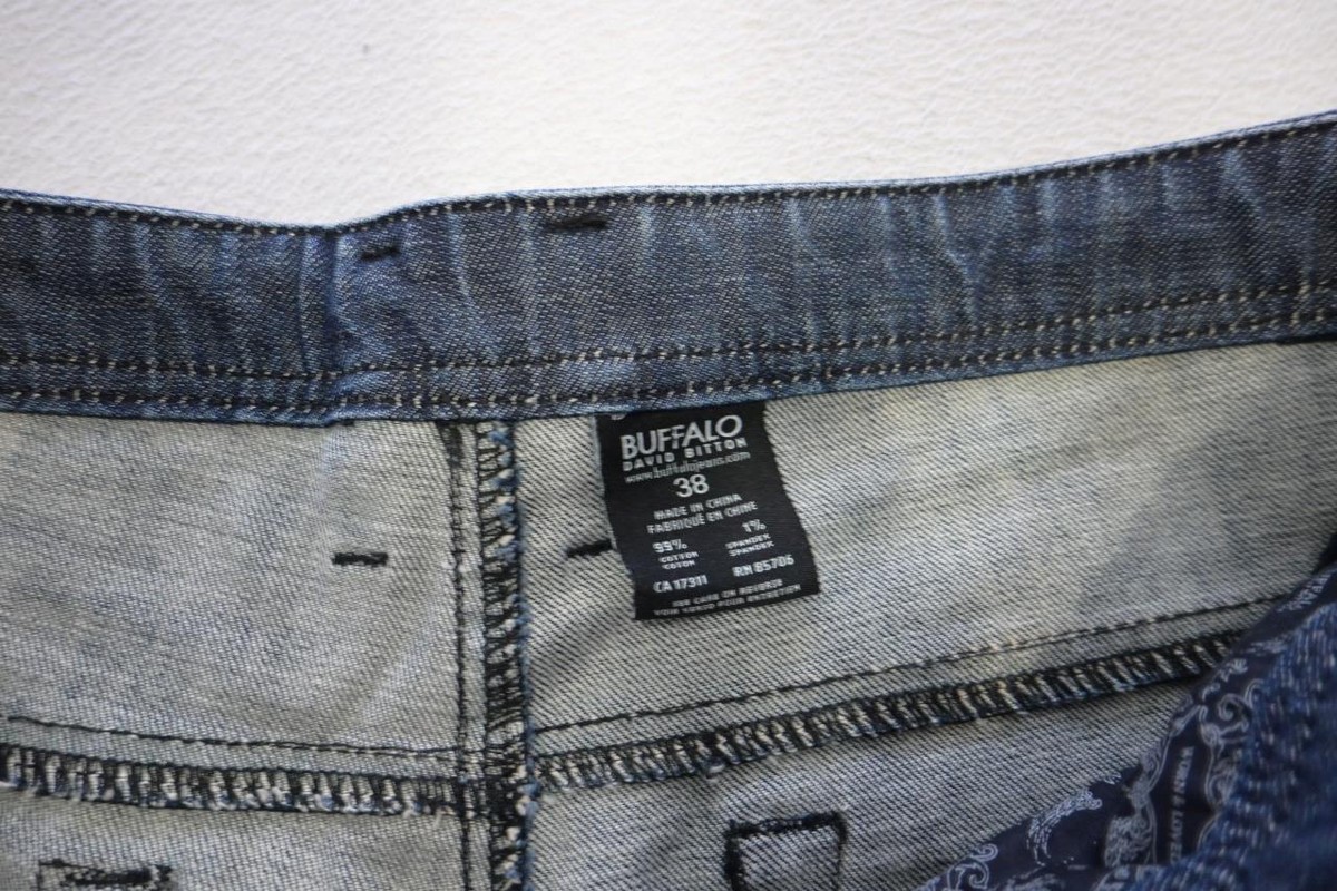 Buffalo David Bitton Buckle Driven Relaxed Straight Denim Jeans