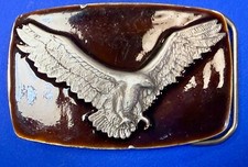 Majestic Bald Eagle Spreading Wings Vintage 1978 The Great American Belt Buckle