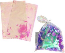 100-Count Cello Bags Iridescent Holographic 6 x 9-Inch Heat Shrink Plastic
