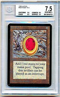 1993 Magic The Gathering MTG Alpha Mox Ruby BGS 7.5 - POP 7 1993 Magic The Gathering MTG Alpha Mox Ruby BGS 7.5 - POP 7