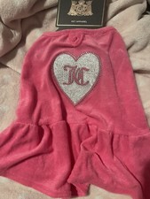 juicy couture pink heart logo dog apparel dress M/L FREE SHIP - NEW