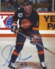 Greg Adams Signed 8x10 Photo Vancouver Canucks Autographed COA B