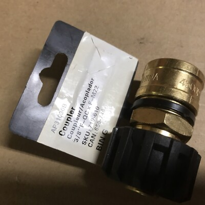 #ad 3 8 Female Quick Connect M22 4500PSI Pressure Washer Hose Adapter $5.00