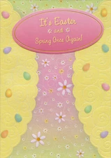 Pink Oval Tip On Banner - Designer Greetings Easter Card by Designer Greetings