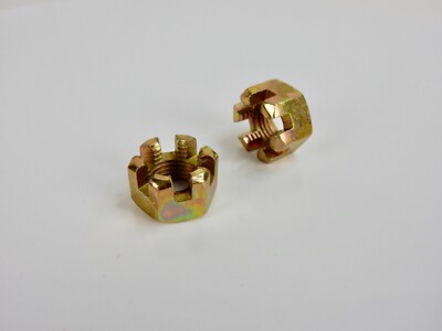 M12 x 1.25 CASTLE NUT TAOTAO COOLSTER MAX TRADE ICE BEAR WILDFIRE ATV (2-PACK)
