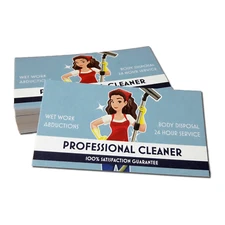 (Qty. 50) Funny Prank Joke Fake Business Card For Women, Professional Cleaner