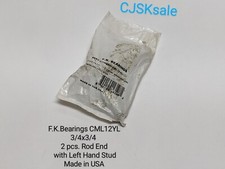 F.K. BEARINGS CML12YL Rod End 3/4x3/4 w/ Left Hand Stud Made in USA (NEW).