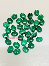NATURAL MALACHITE OVAL CABOCHONS 10x8 MM CALIBRATED SIZE LOOSE GEMSTONE E