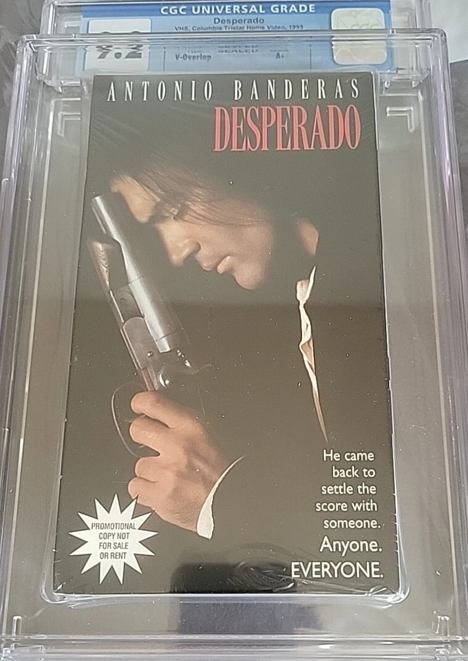 Desperado (VHS 1995) 💎CGC Graded 9.2 A+ Seal 💎 Promo Screener Classic Foto 3 de 4