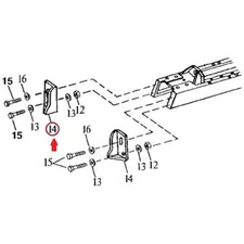 AT117851 guard rear L/H Fits John Deere 555G, 650G