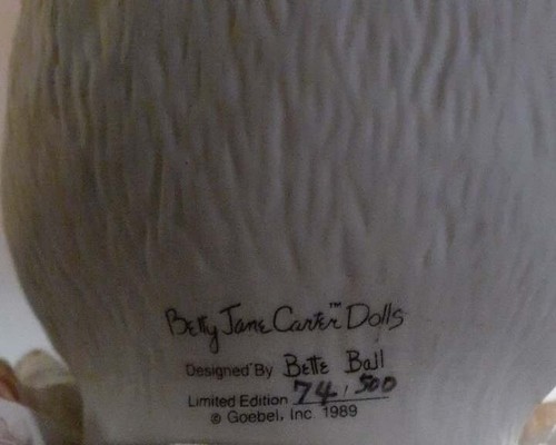 Betty Jane Carter Dolls "Puddles" Bette Ball Goebel 1989 With Tags 74/500 - Picture 2 of 7