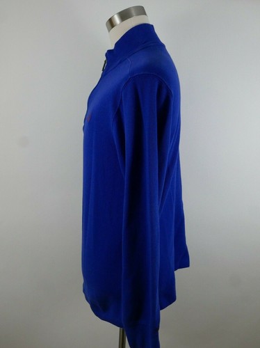 Chaps Boys Cotton Long Sleeve 1/4 Zip Solid Royal Blue Sweater Youth XL 18/20 - Picture 6 of 12