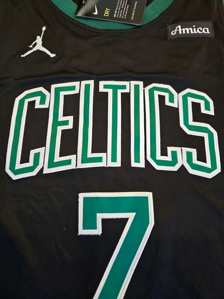 Jaylen Brown #7 Celtics Stitched Black Jumpman Statement