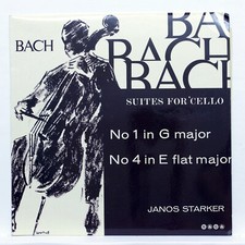 JANOS STARKER - JS BACH suites for cello nos.1  4 - SAGA LP EX 