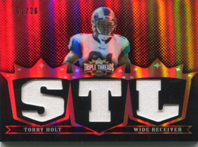 2007 Topps Triple Threads - TORRY HOLT - Game Jersey - ST. LOUIS RAMS #d 01/36