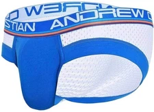 Andrew Christian Show-It Sports Brief: Blue - 91350 - Medium, Large & X-Large