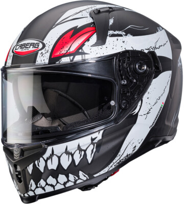 Caberg Avalon X - Punk Matt Grey/White/Red Motorcycle Helmet