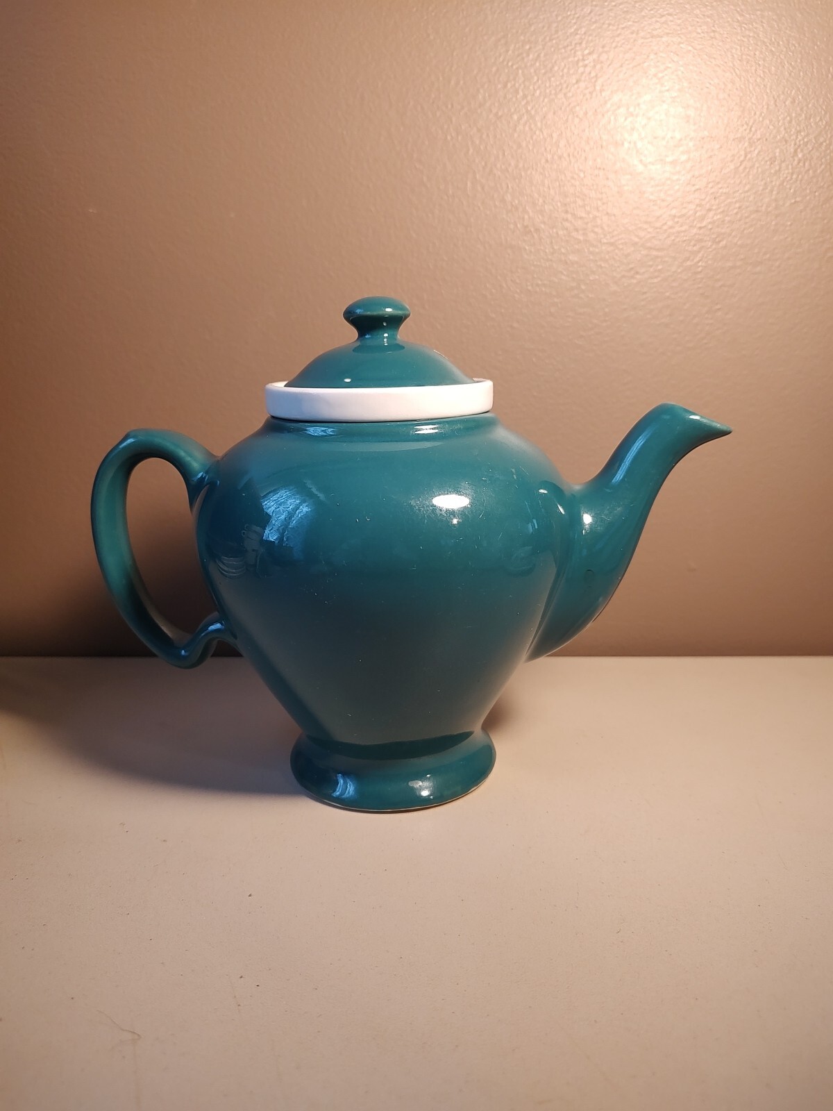 Vintage McCormick Tea Baltimore MD Turquoise Green Teapot USA W/ Lid